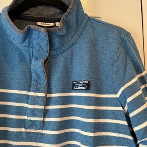Lands’ End Blue/White Pullover - Size L